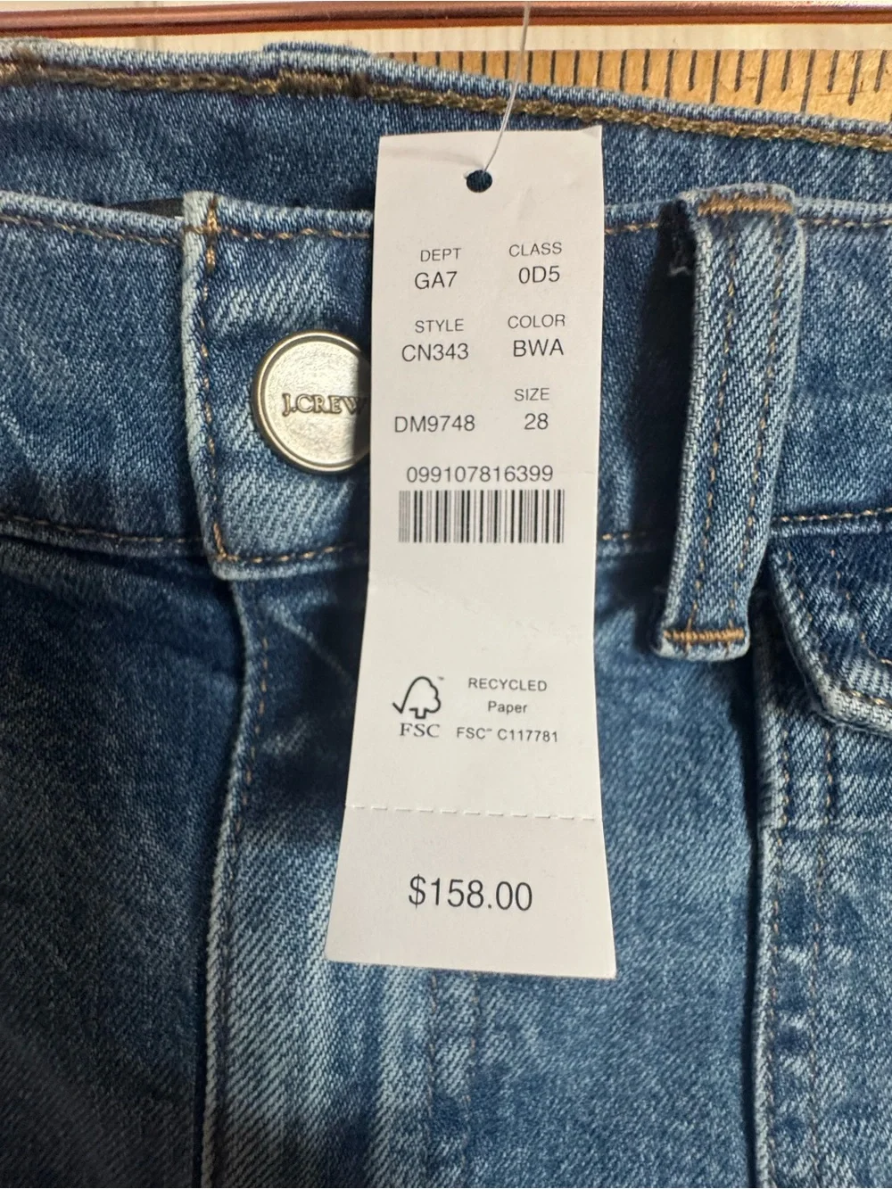 New! J. Crew Vintage flare jean with flap pockets